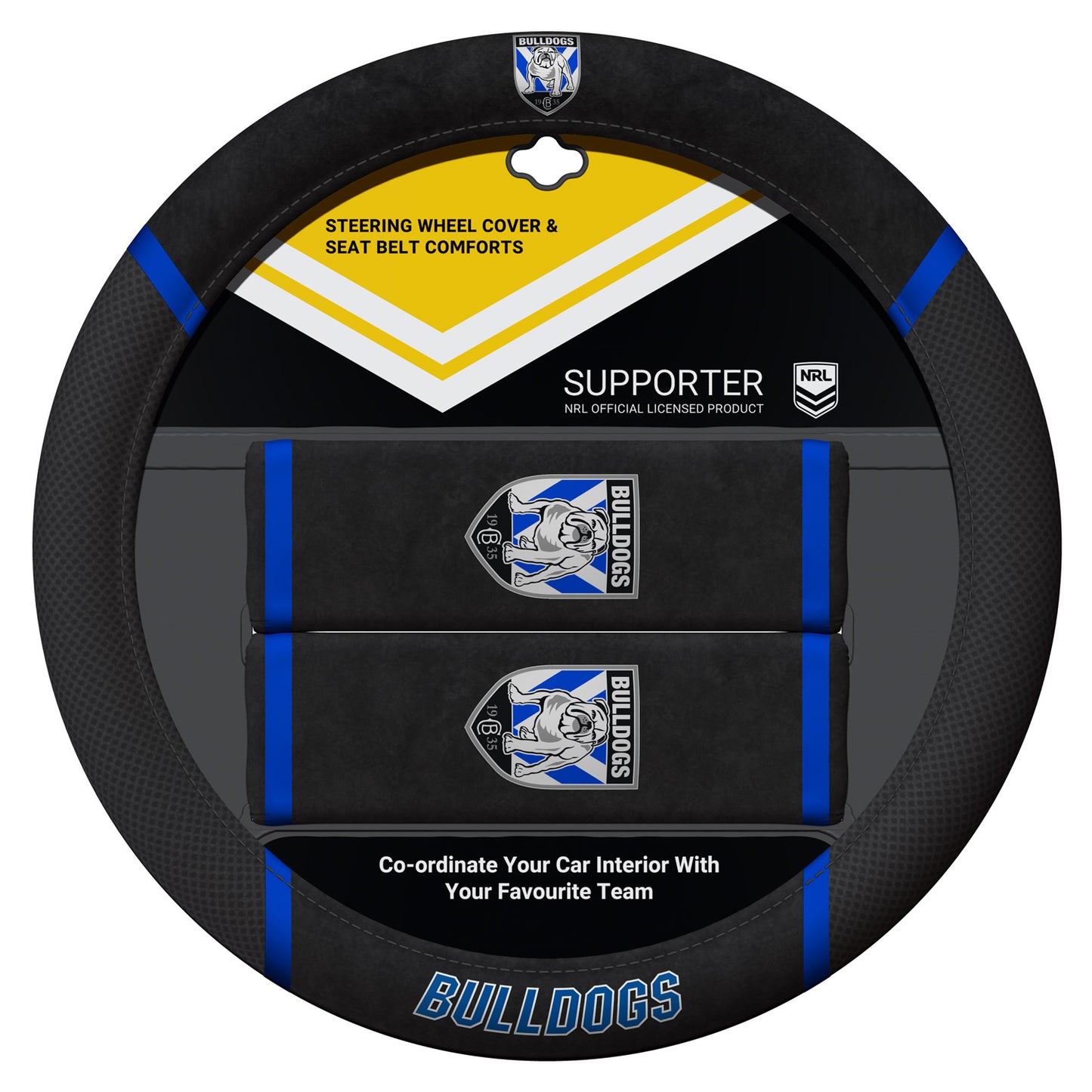 Canterbury Bulldogs Steering Wheel Cover