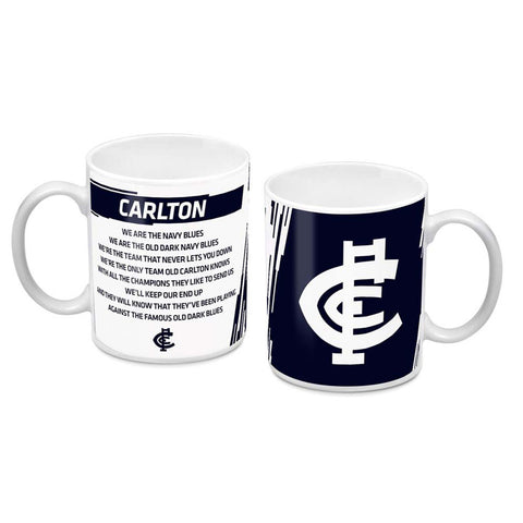 Carlton Blues Logo and Song Mug