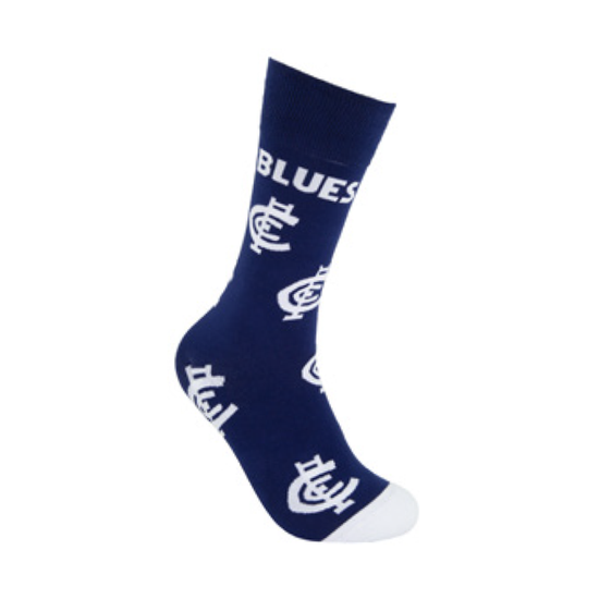Carlton Blues Mascot Organic Cotton Socks