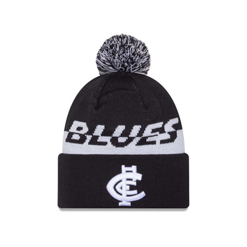 Carlton Blues Split Script Beanie