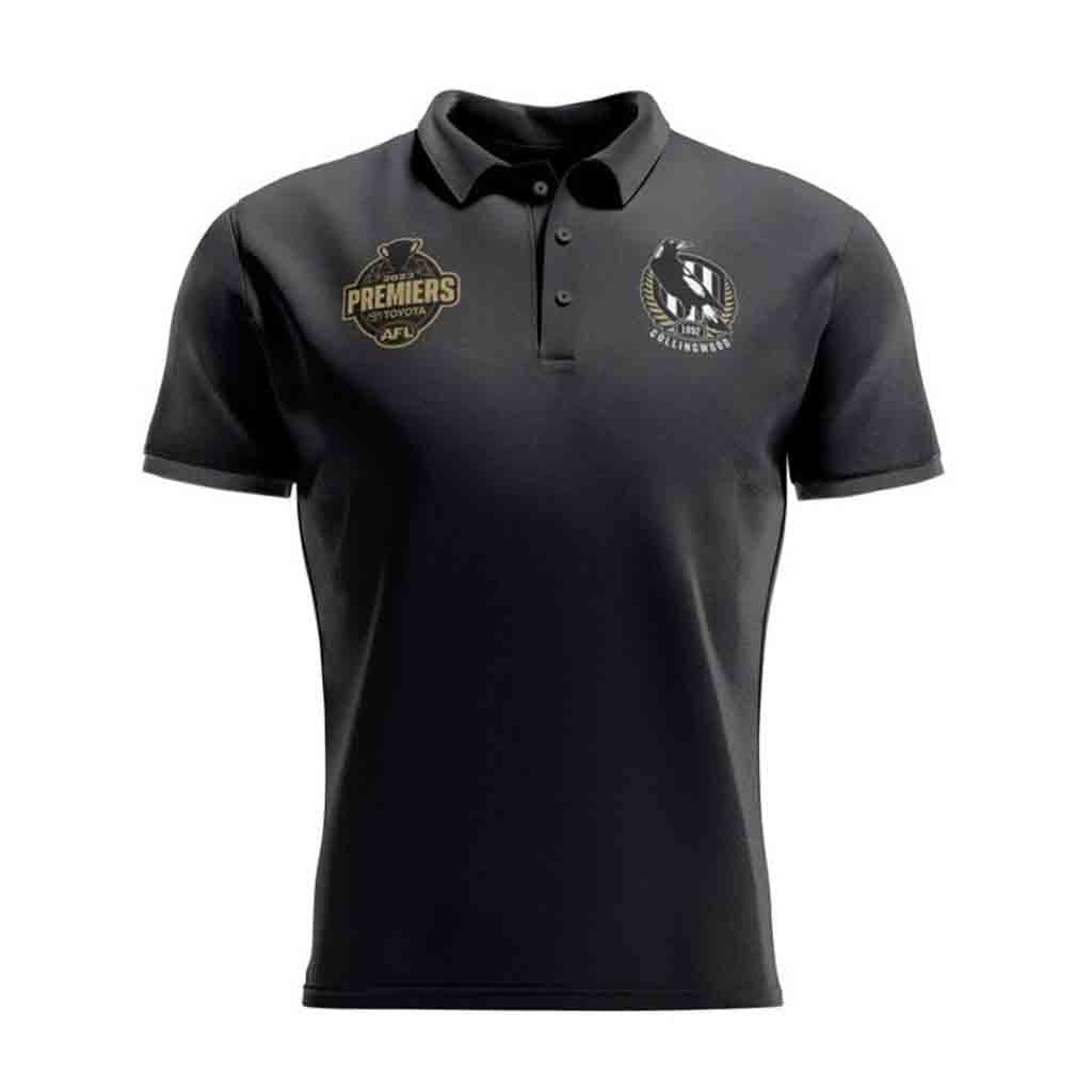 Collingwood Magpies 2023 Premiers Gold Polo Adult