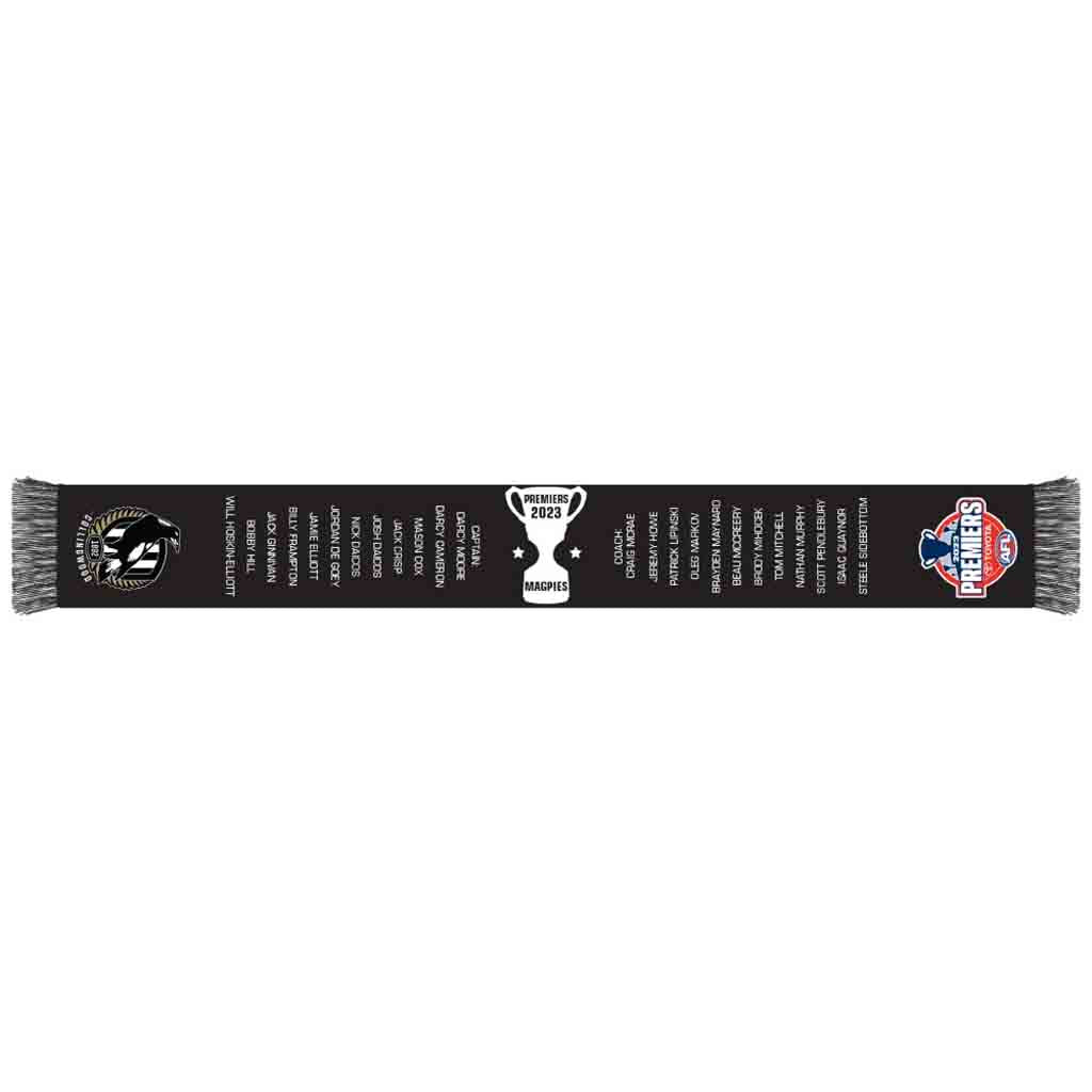 Collingwood Magpies 2023 Premiers Scarf