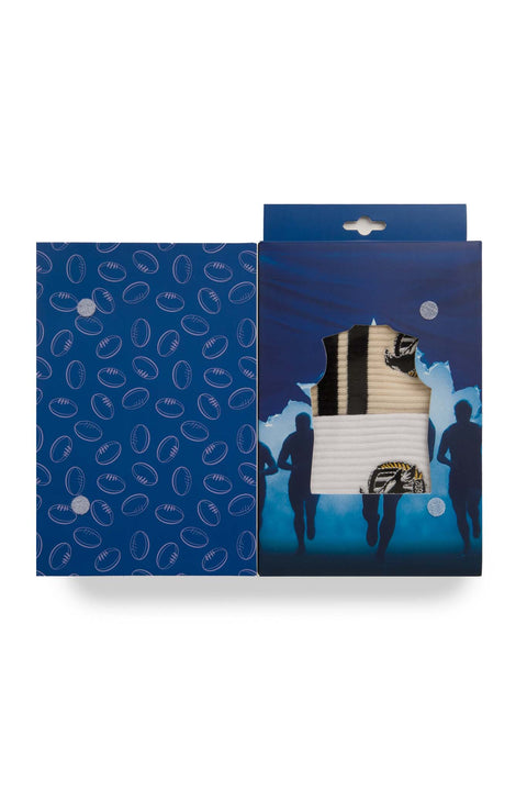 Collingwood Magpies Sneaker Sock 2 Pack Giftbox