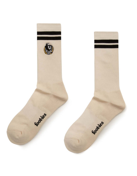 Collingwood Magpies Sneaker Sock 2 Pack Giftbox