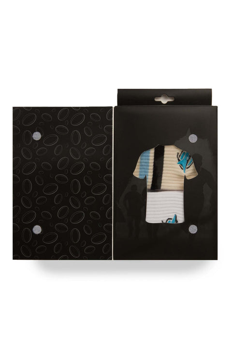 Cronulla Sharks Sneaker Sock 2 Pack Giftbox