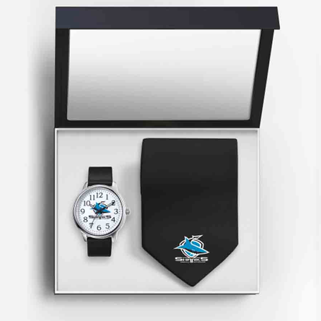 Cronulla Sharks Watch & Tie Gift Set