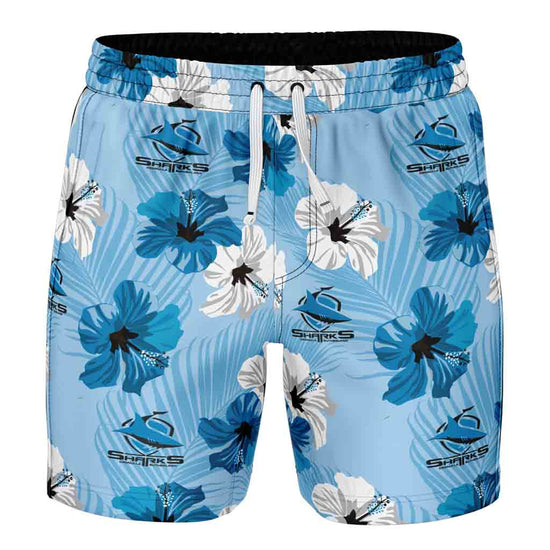 Load image into Gallery viewer, Cronulla Sharks &amp;#39;Aloha&amp;#39; Volley Shorts Adult
