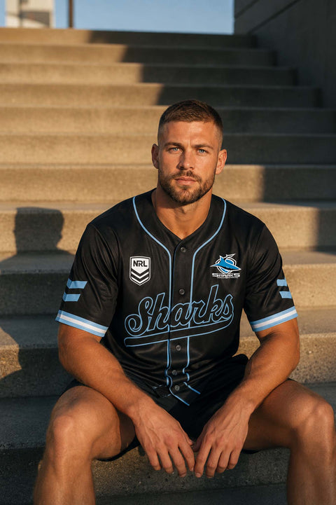 Cronulla Sharks 'Homer' Baseball Shirt Adult