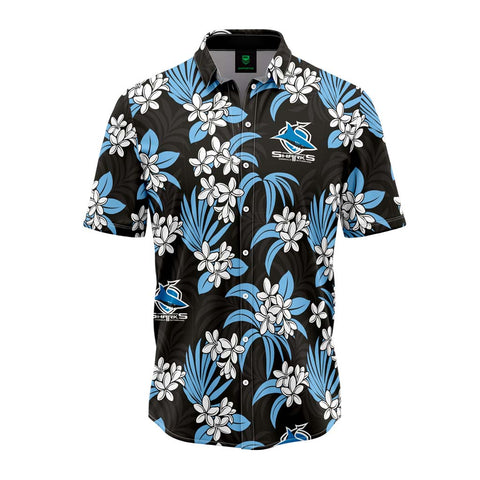 Cronulla Sharks 'Reef' Hawaiian Shirt Adult