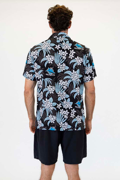 Cronulla Sharks 'Reef' Hawaiian Shirt Adult