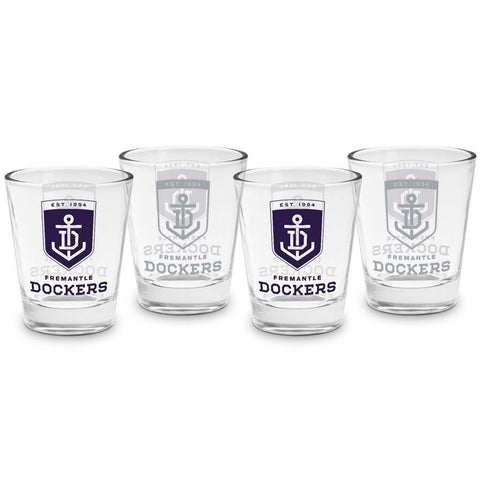 Fremantle Dockers Set of 4 Shot Glasses