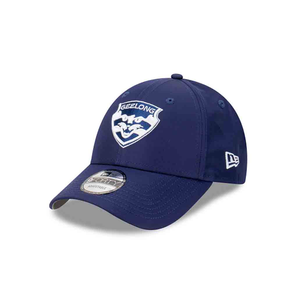 Geelong Cats 2024 9Forty Official Team Colours Cloth Strap Cap