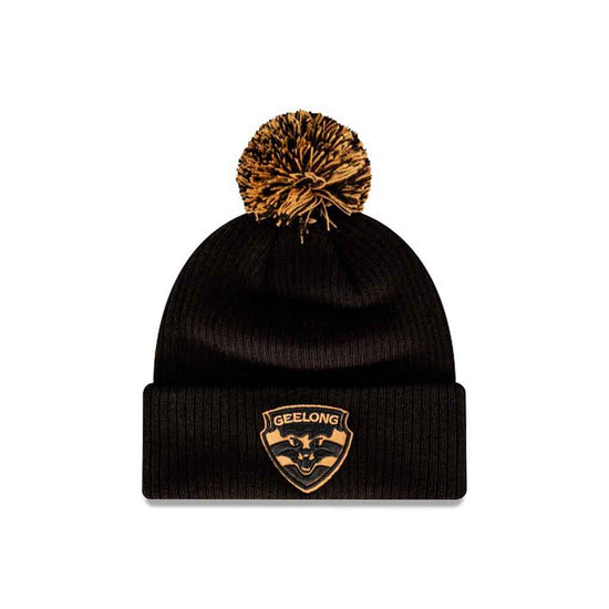 Geelong Cats Black Wheat Beanie