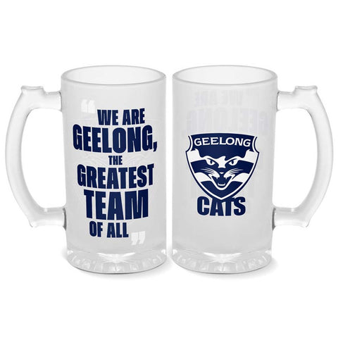 Geelong Cats Frosted Stein 500mL