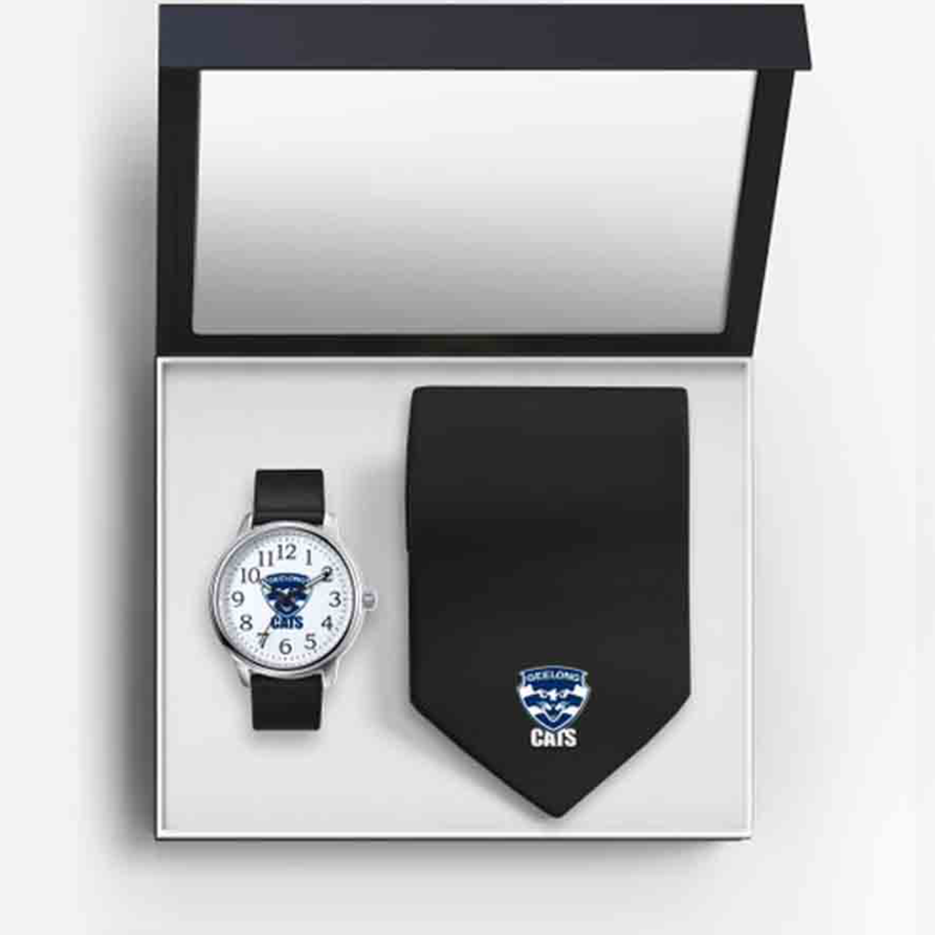 Geelong Cats Watch & Tie Gift Set