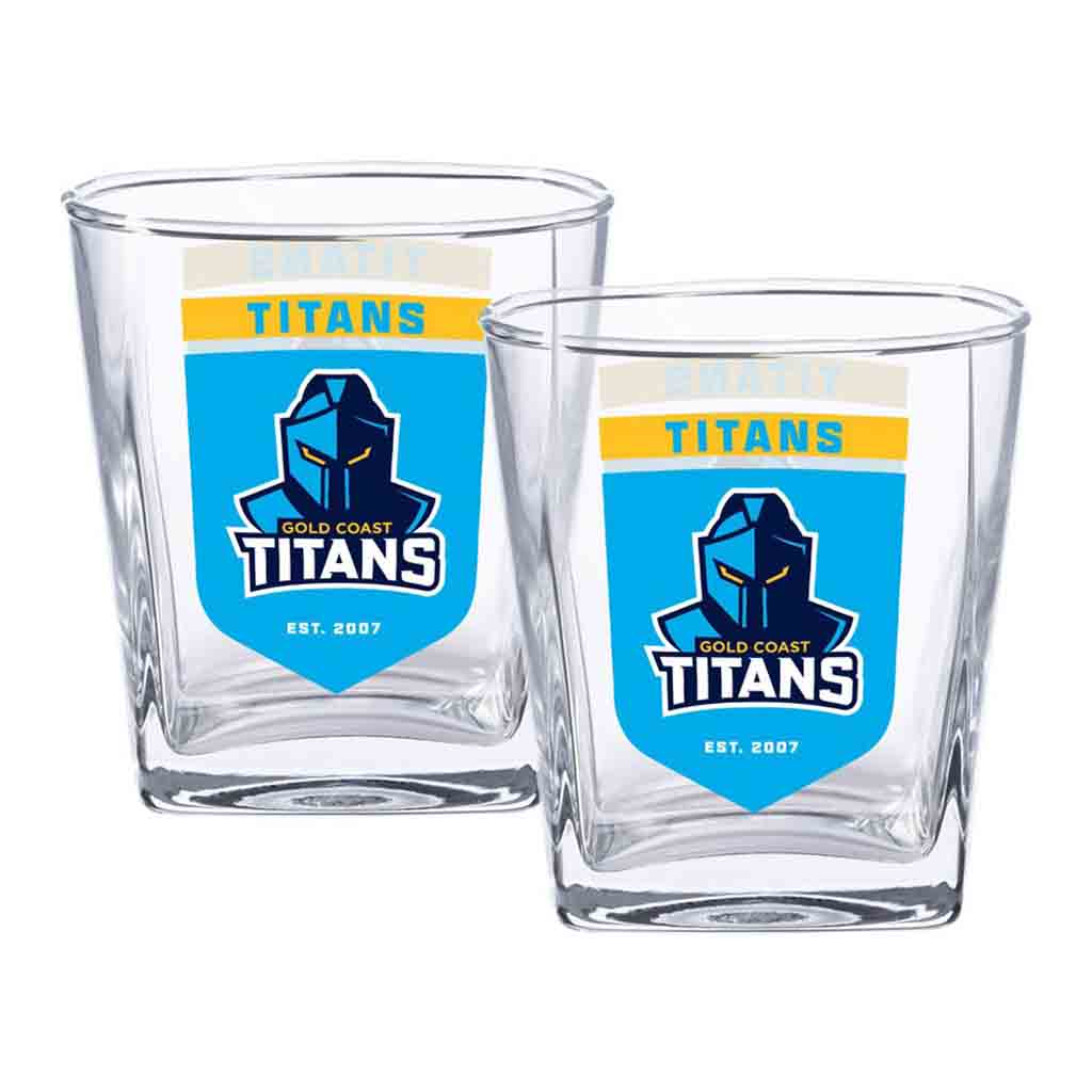 Gold Coast Titans 2-Pack Spirit Glasses