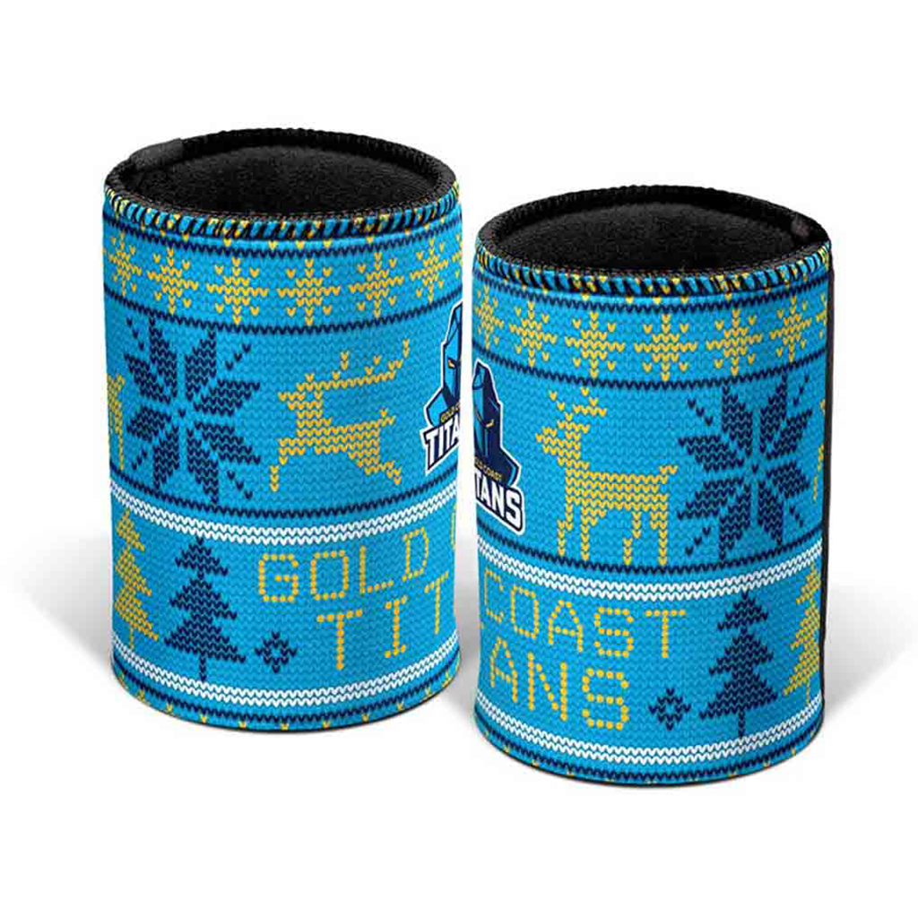 Load image into Gallery viewer, Gold Coast Titans Xmas Can Cooler
