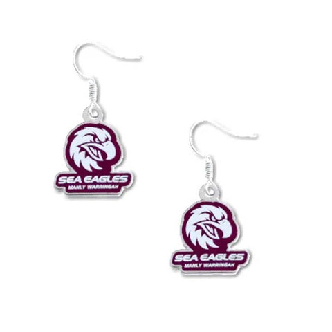 Manly Sea Eagles Logo Earrings