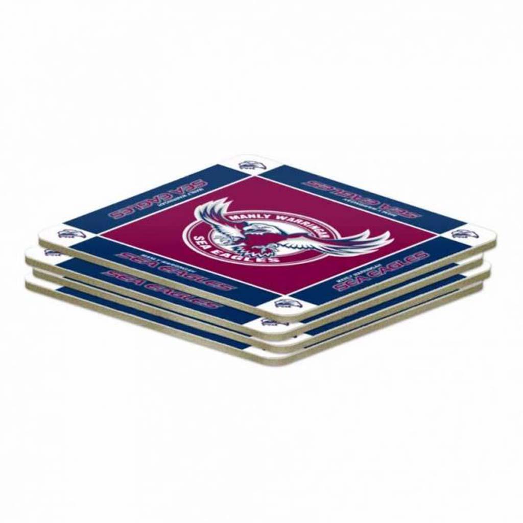 Load image into Gallery viewer, Manly Sea Eagles Coasters 4pk
