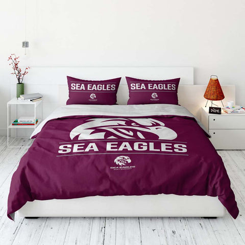 Manly Sea Eagles Quilt Cover Set Double