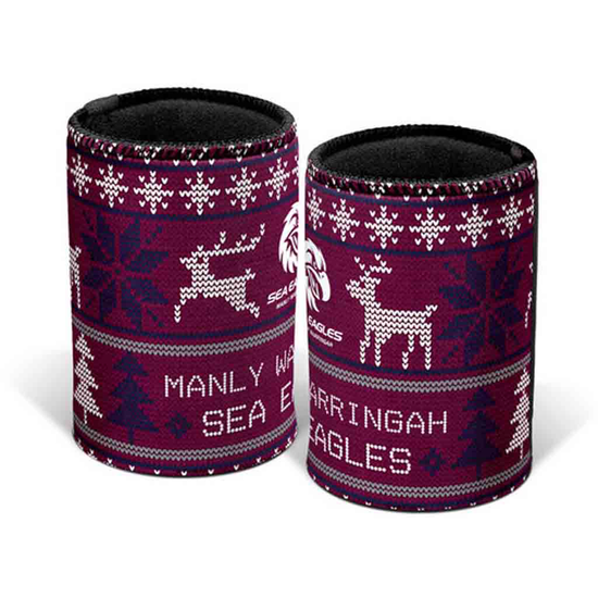 Load image into Gallery viewer, Manly Sea Eagles Xmas Can Cooler
