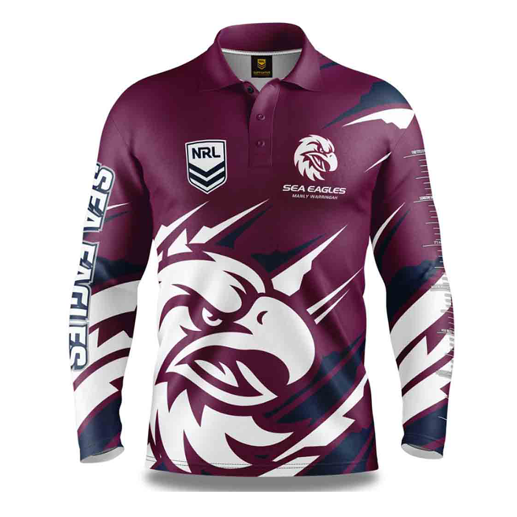 Manly Sea Eagles 'Ignition' Fishing Shirt Adult