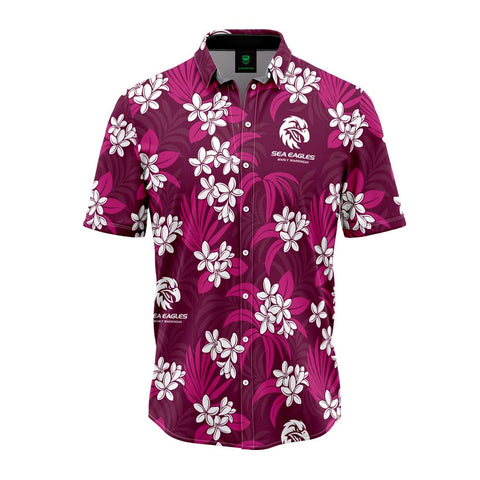 Manly Sea Eagles 'Reef' Hawaiian Shirt Adult