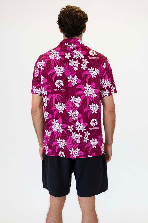 Manly Sea Eagles 'Reef' Hawaiian Shirt Adult