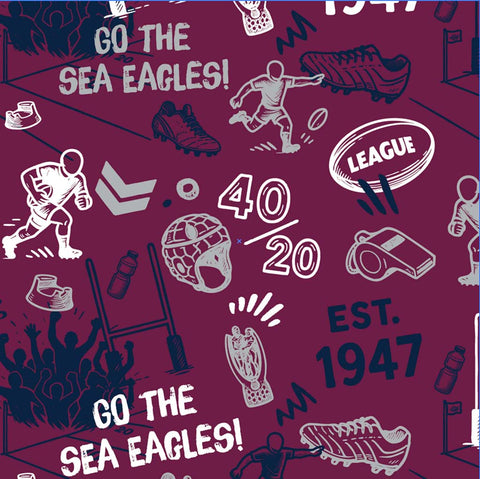 Manly Sea Eagles 'Scrambler' Golf Polo Adult