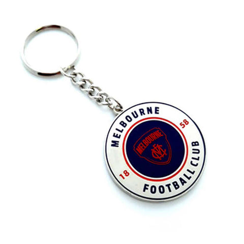 Melbourne Demons Round Keyring