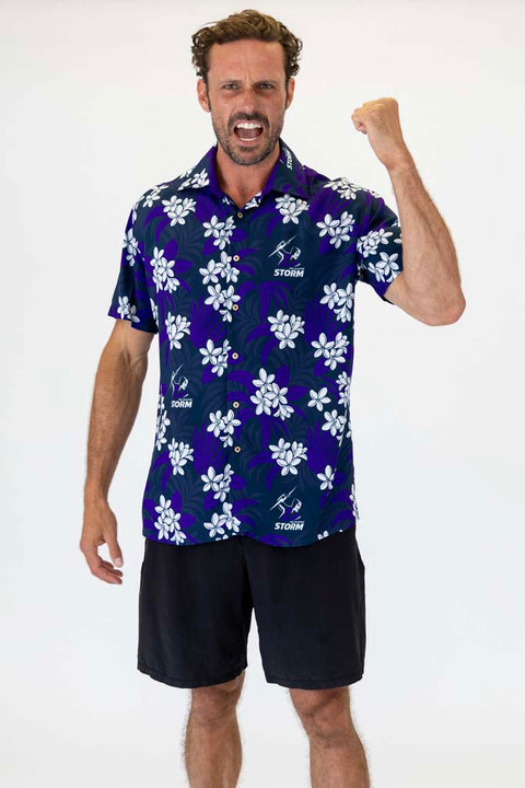 Melbourne Storm 'Reef' Hawaiian Shirt Adult