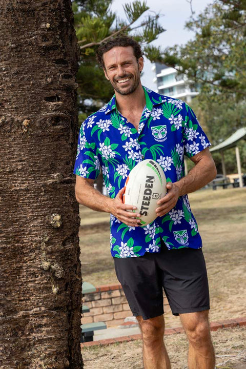 New Zealand Warriors 'Reef' Hawaiian Shirt Adult