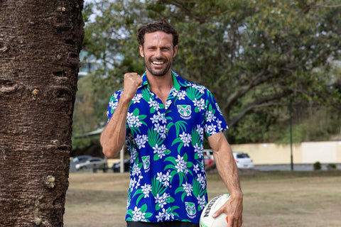 New Zealand Warriors 'Reef' Hawaiian Shirt Adult
