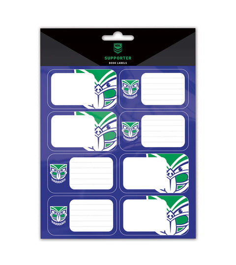 New Zealand Warriors Book Labels