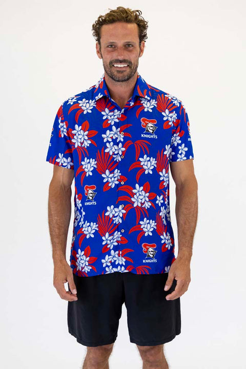 Newcastle Knights 'Reef' Hawaiian Shirt Adult