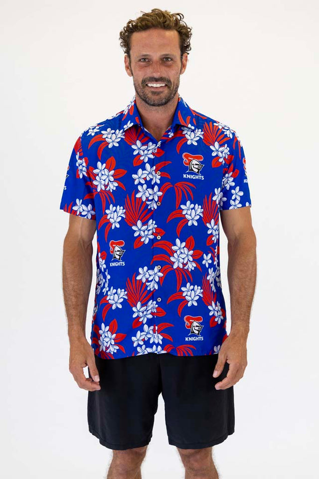 Newcastle Knights 'Reef' Hawaiian Shirt Adult – Jerseys Megastore