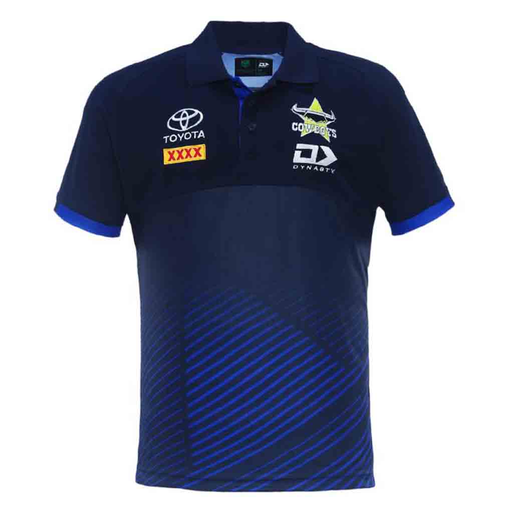 Load image into Gallery viewer, North Queensland Cowboys 2024 Alternate Media Polo Navy Adult
