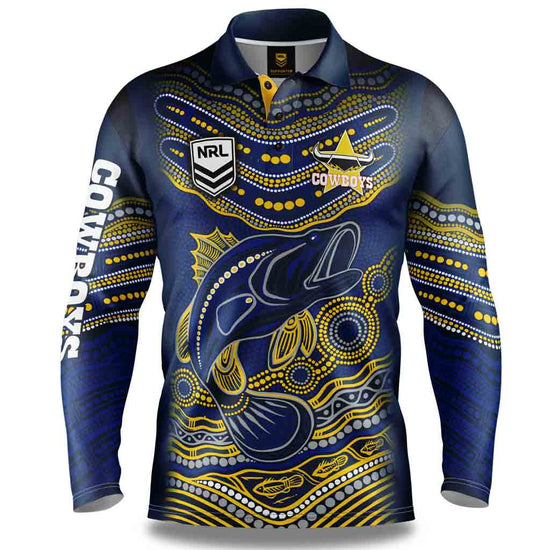 North Queensland Cowboys Indigenous Fishing Shirt Adult