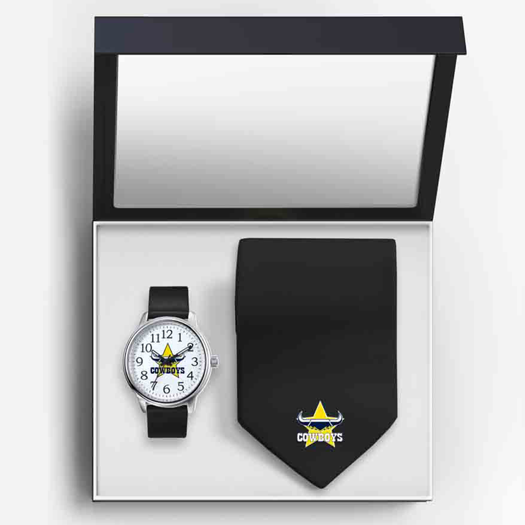 North Queensland Cowboys Watch & Tie Gift Set