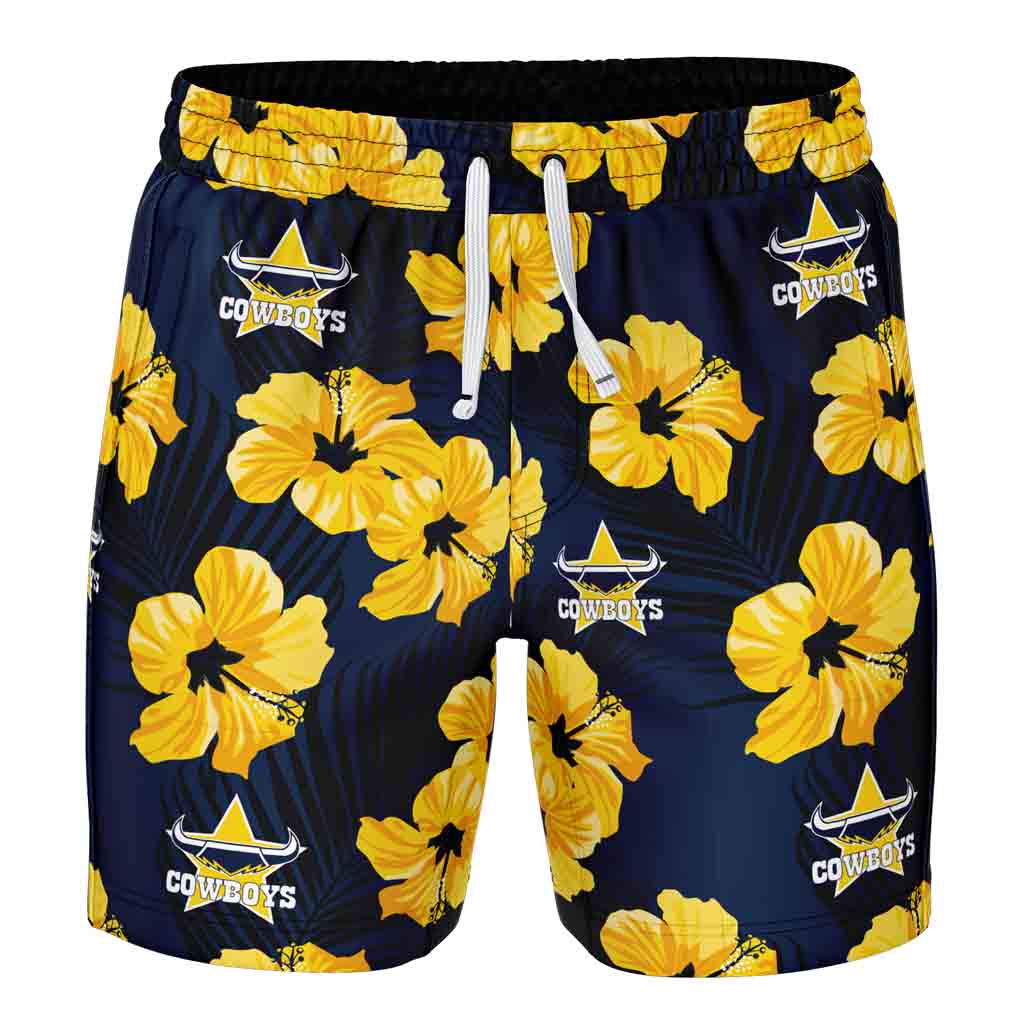 North Queensland Cowboys 'Aloha' Volley Shorts Adult