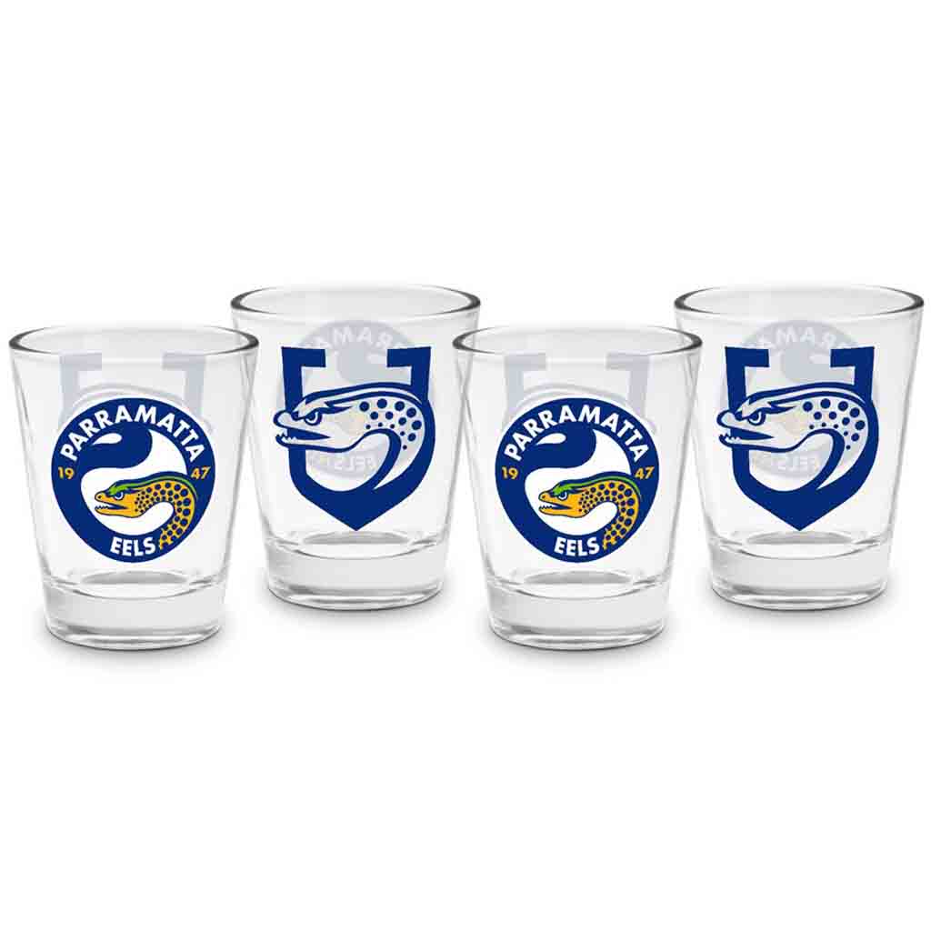 Parramatta Eels 4-Pack Shot Glasses