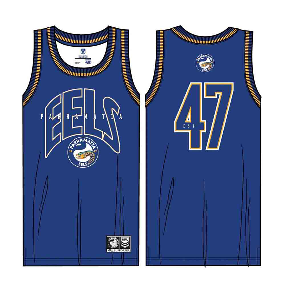Parramatta Eels Basketball Singlet Adult