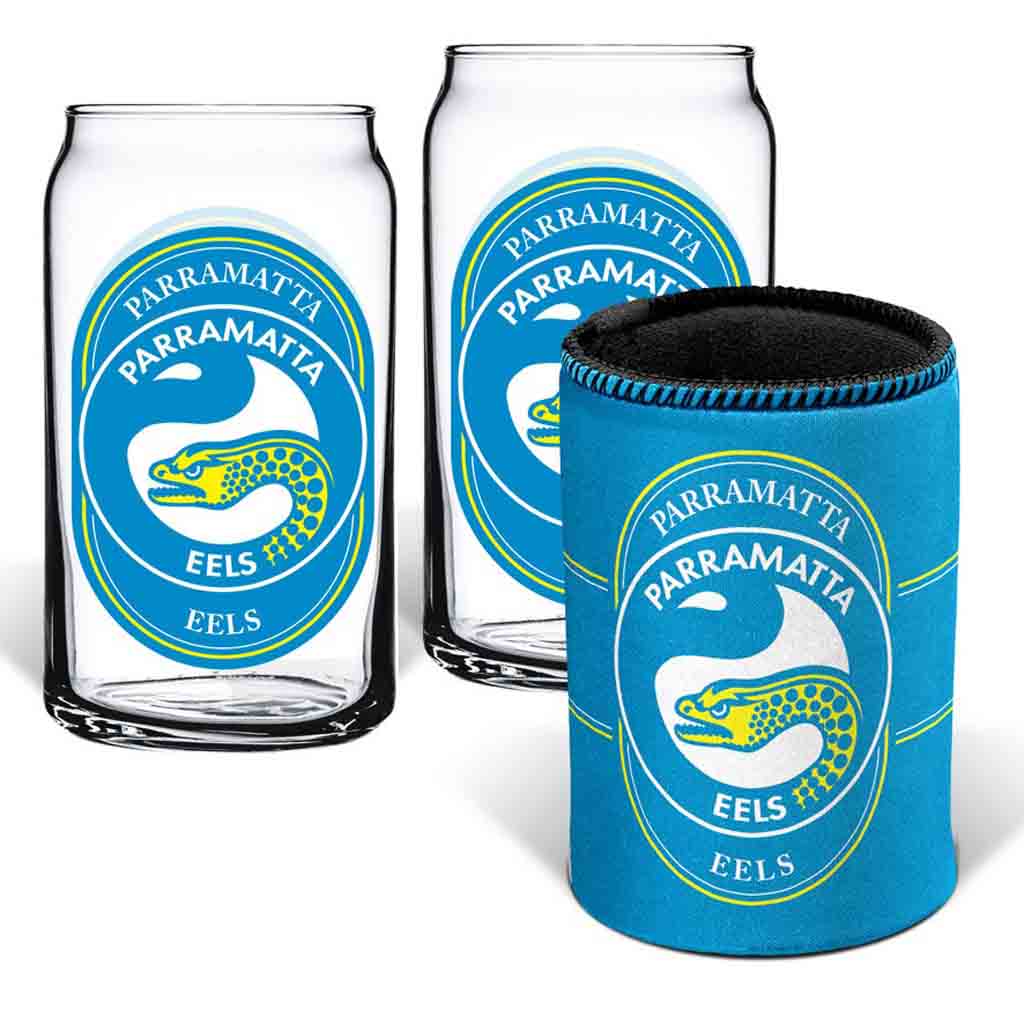 Parramatta Eels Can Glasses and Can Cooler