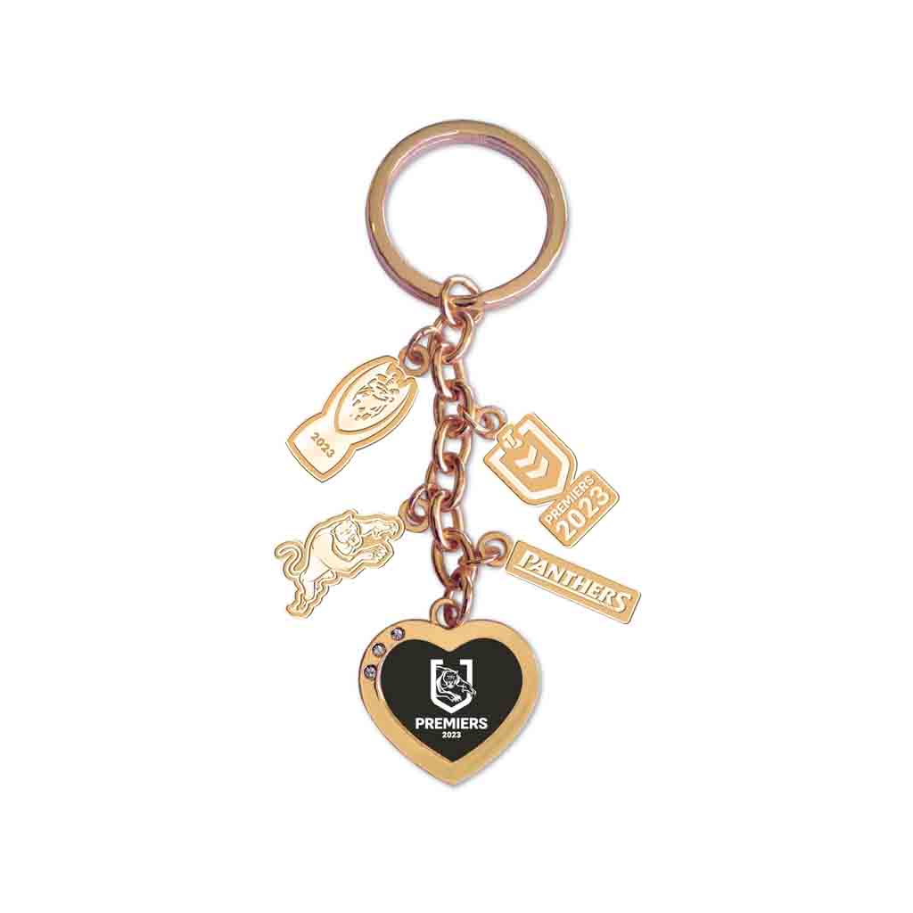 Load image into Gallery viewer, Penrith Panthers 2023 Premiers Charm Keyring
