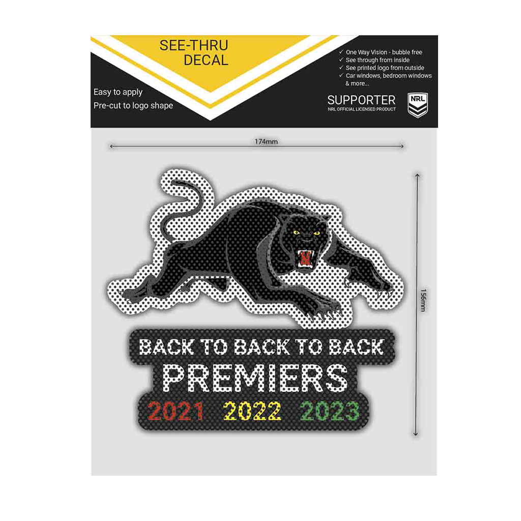 Penrith Panthers 2023 Premiers See-Thru Decal