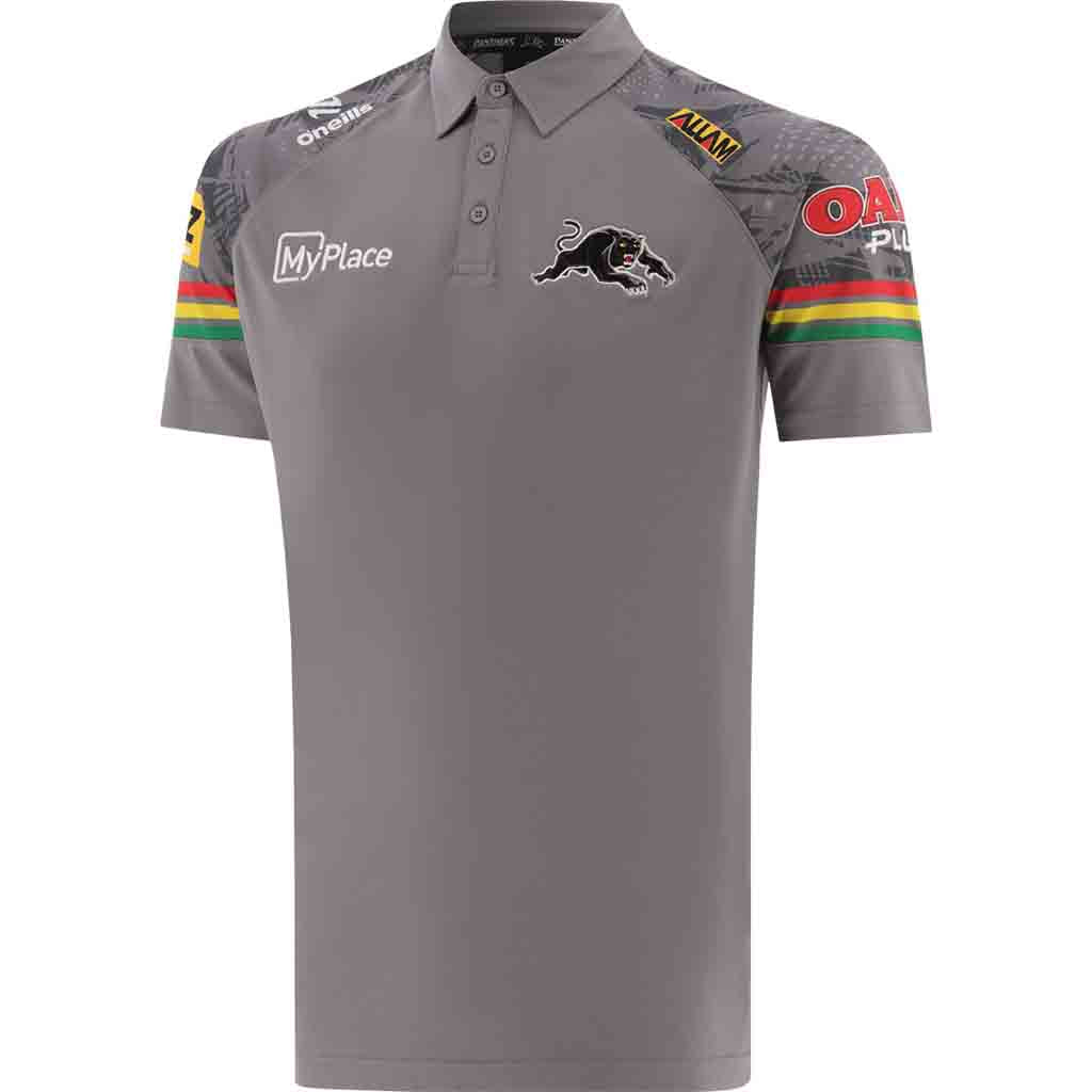 Penrith Panthers 2024 Media Polo Adult Grey