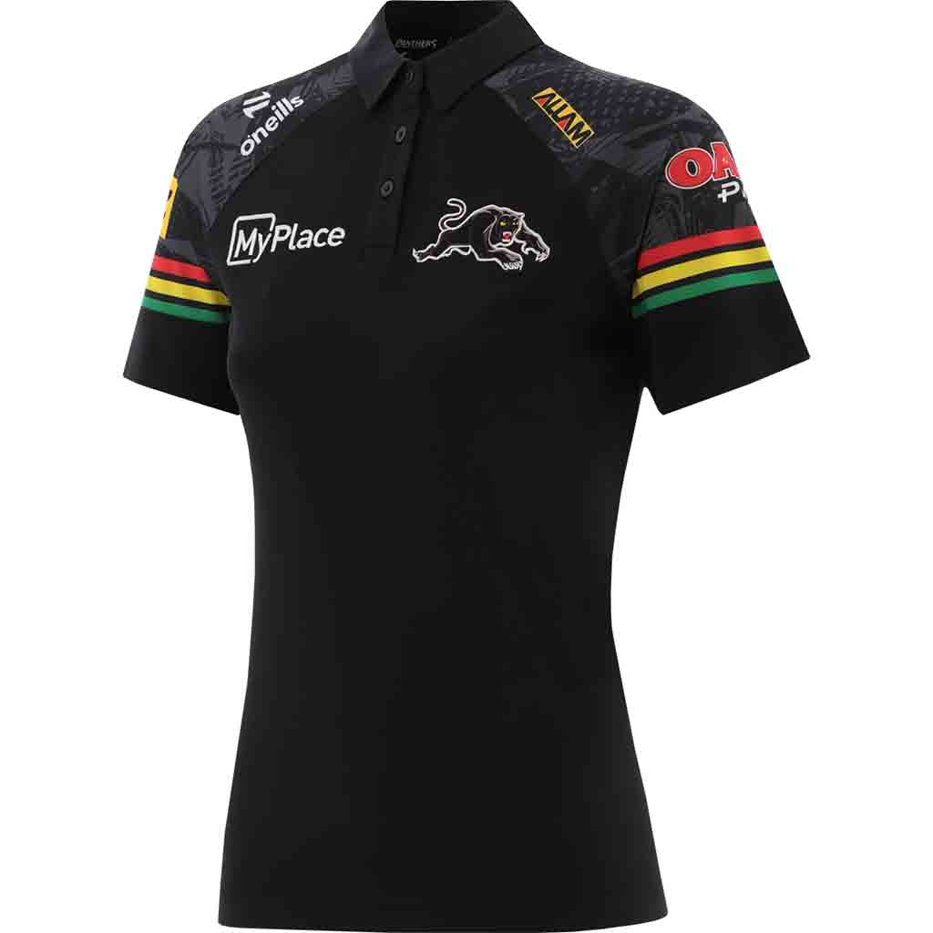 Penrith Panthers 2024 Media Polo Ladies Black