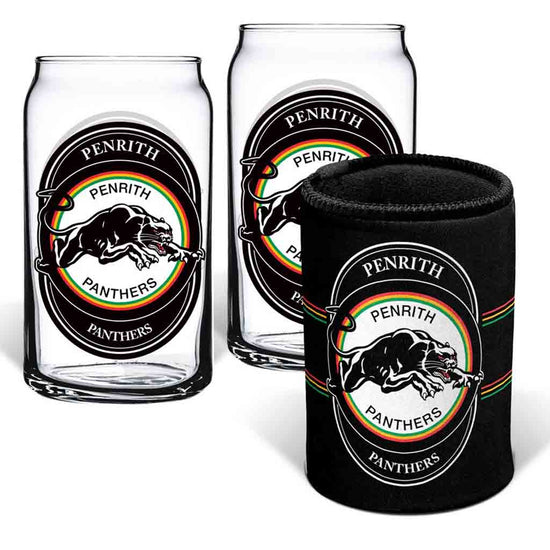 Penrith Panthers Can Glasses and Can Cooler