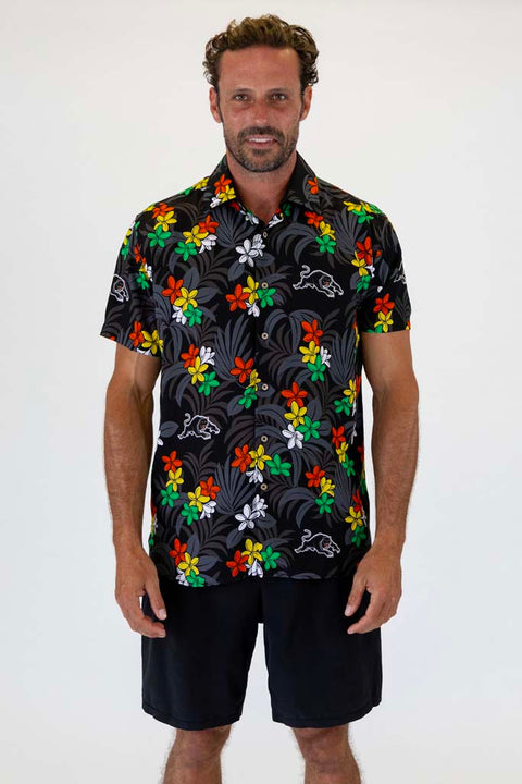 Penrith Panthers 'Reef' Hawaiian Shirt Adult
