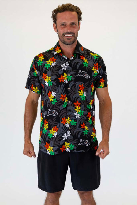 Penrith Panthers 'Reef' Hawaiian Shirt Adult